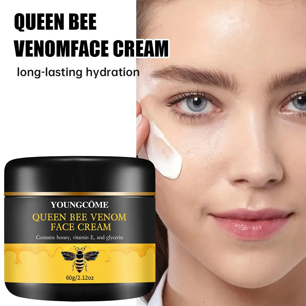 Crème visage anti-âge Queen Bee Venom – Boost de collagène et hydratation profonde, réduction des rides, hydratant jour/nuit pour toutes les peaux