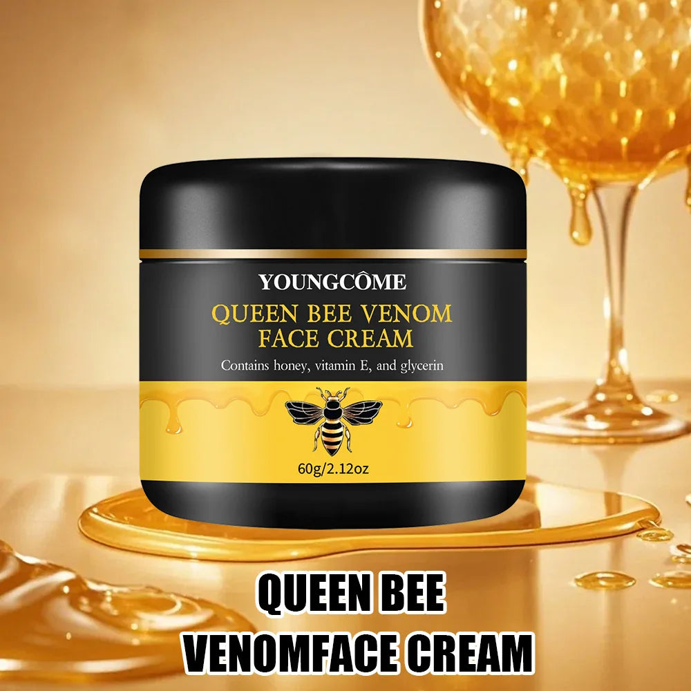 Crème visage anti-âge Queen Bee Venom – Boost de collagène et hydratation profonde, réduction des rides, hydratant jour/nuit pour toutes les peaux